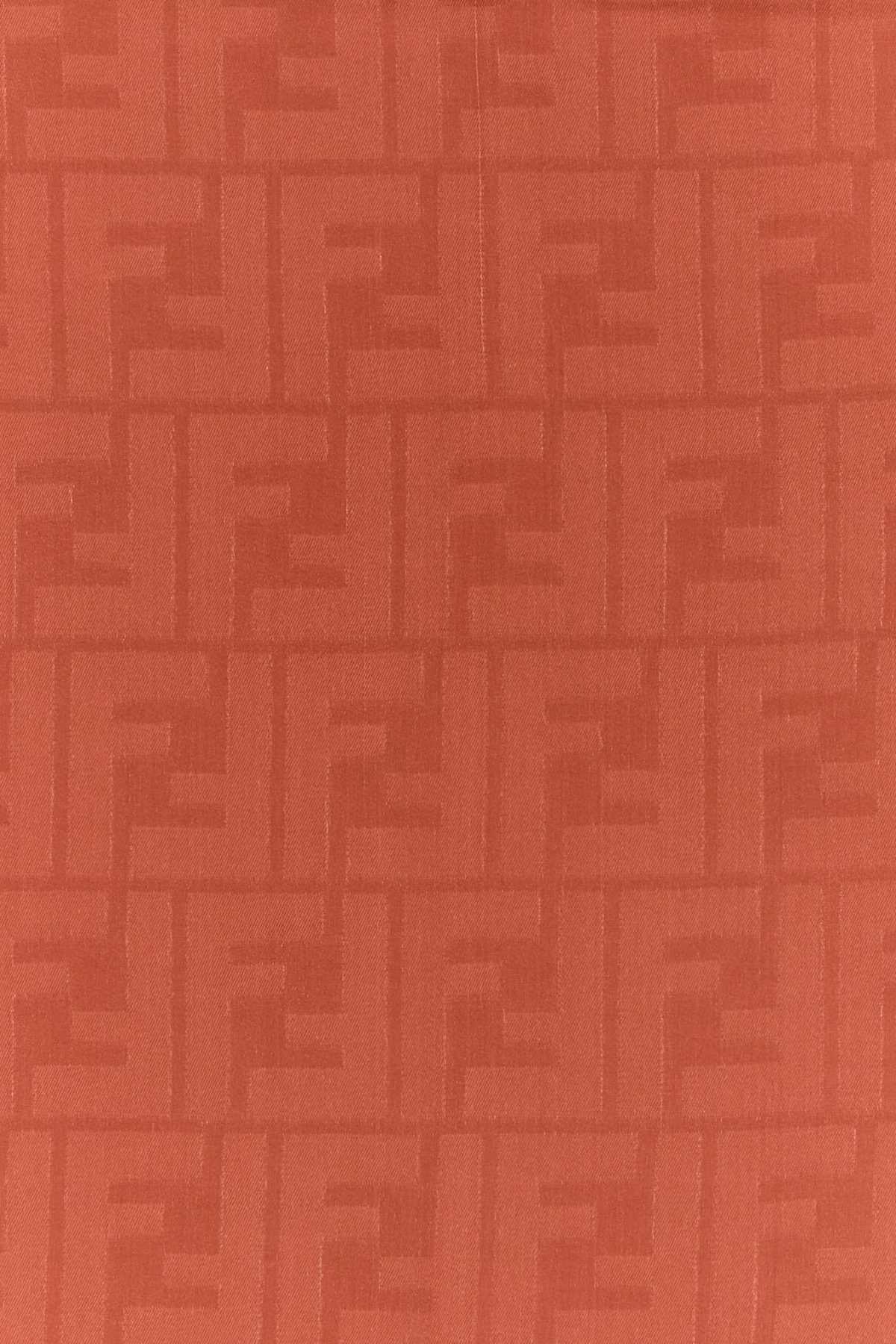 Fendi Women's Wool Silk FF Scarf in Orange - view 3