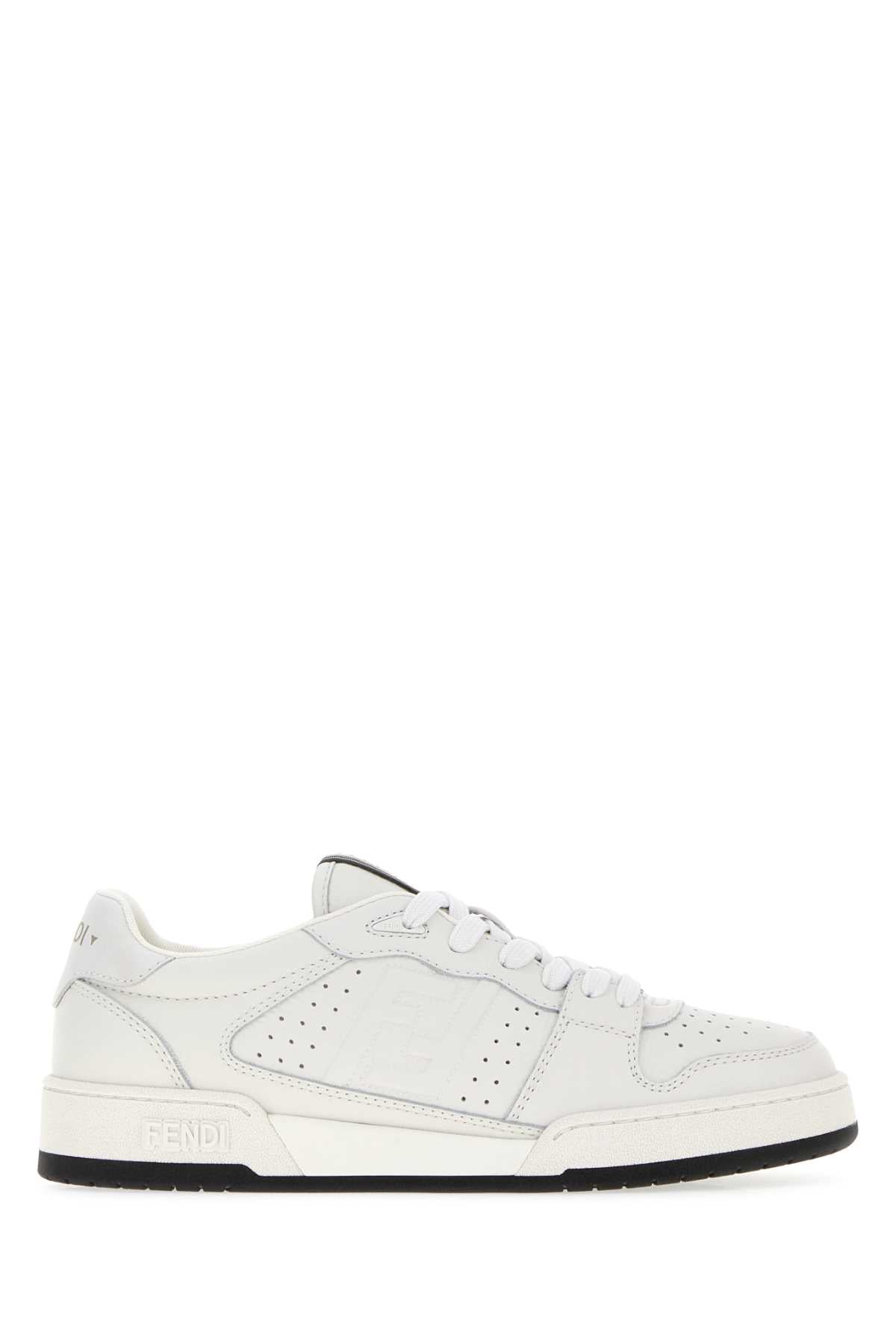Fendi Women's Leather Match Sneakers in White - view 1