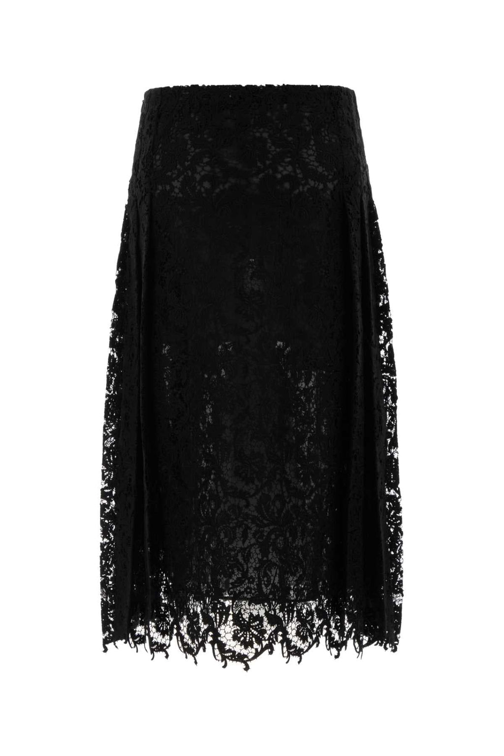 Fendi Women's Cotton Macrame Skirt in Black - view 2