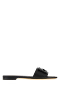 Fendi Women's Leather Slide Sandals in Black - view 1