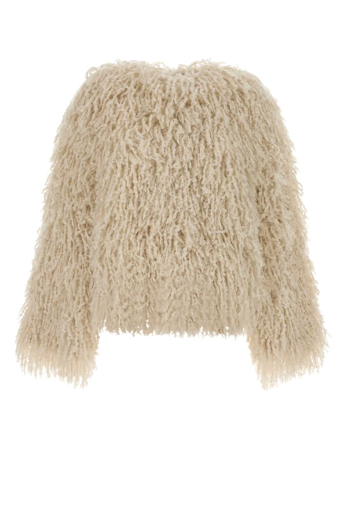 Fendi Women's Knitted Fur Jacket in Cream - view 1