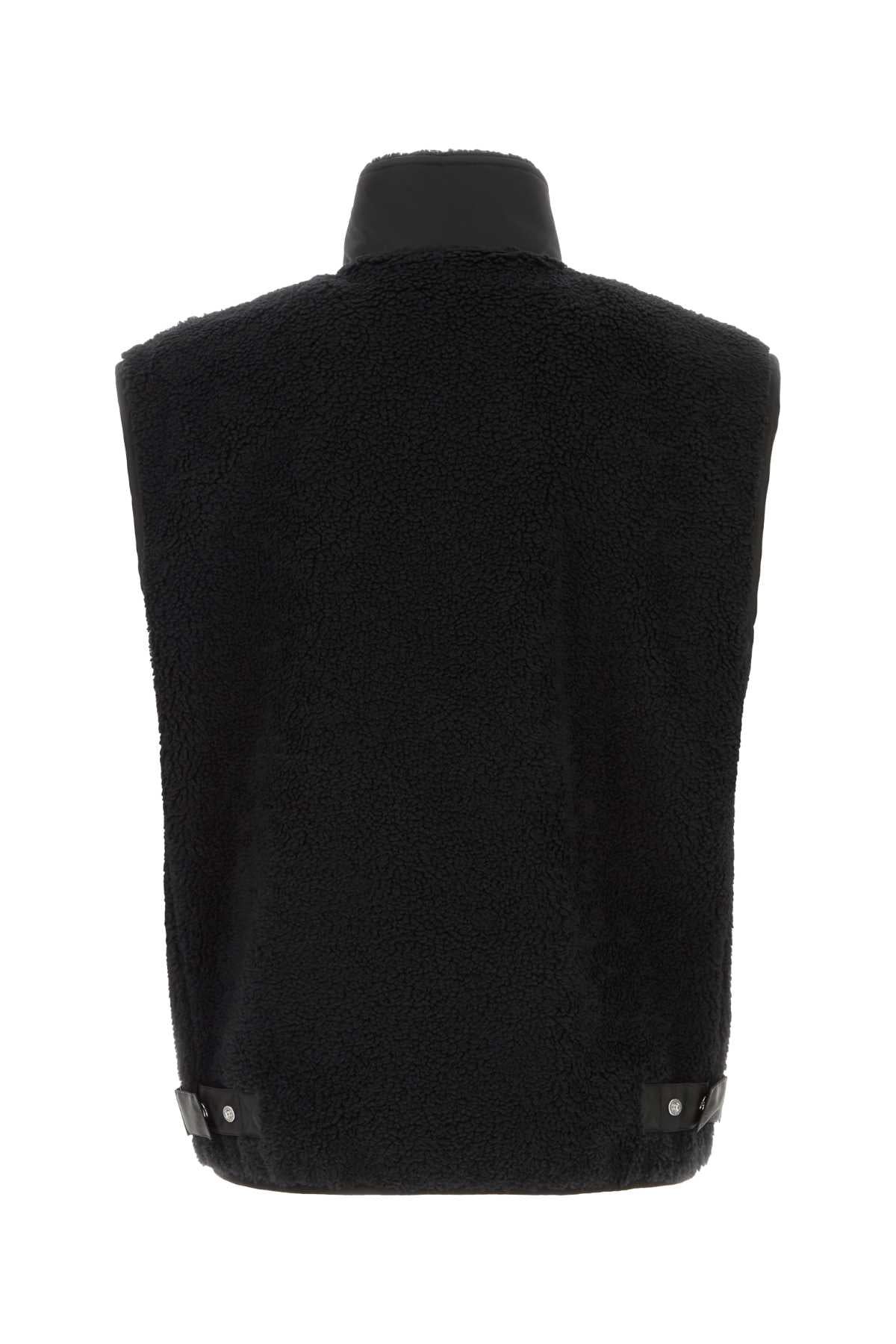 Fendi Men's Teddy Wool Vest in Black - view 2
