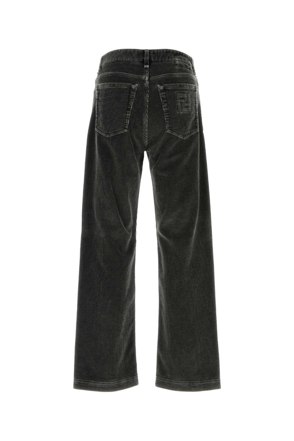 Fendi Men's Corduroy Trousers in Dark Grey - view 2