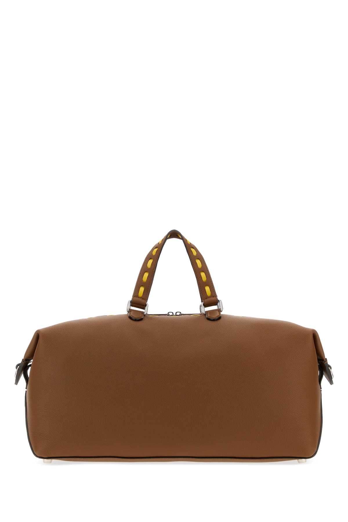 Fendi Men's Leather Lui Duffle Bag in Brown - view 1