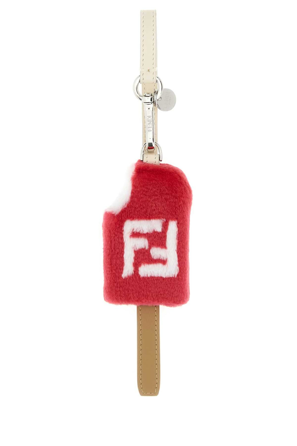 Fendi Men's Shearling FF Charm in Red - view 1