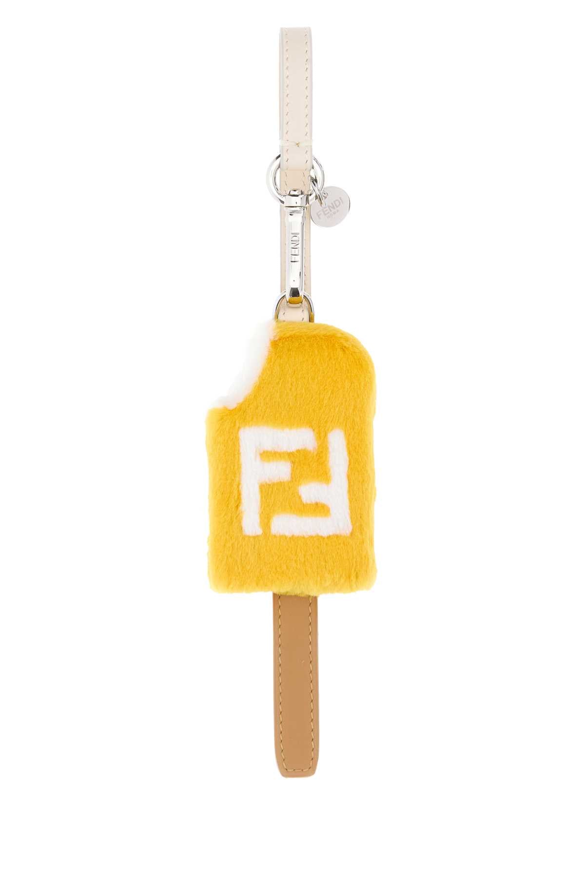 Fendi Men's Shearling FF Charm in Yellow - view 1