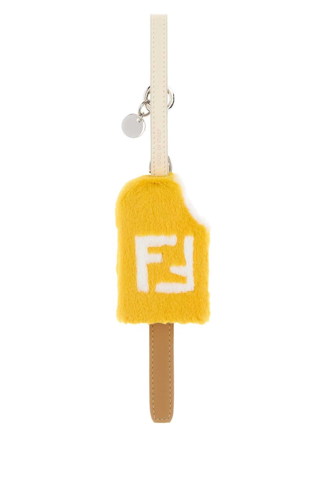 Fendi Men's Shearling FF Charm in Yellow - view 2
