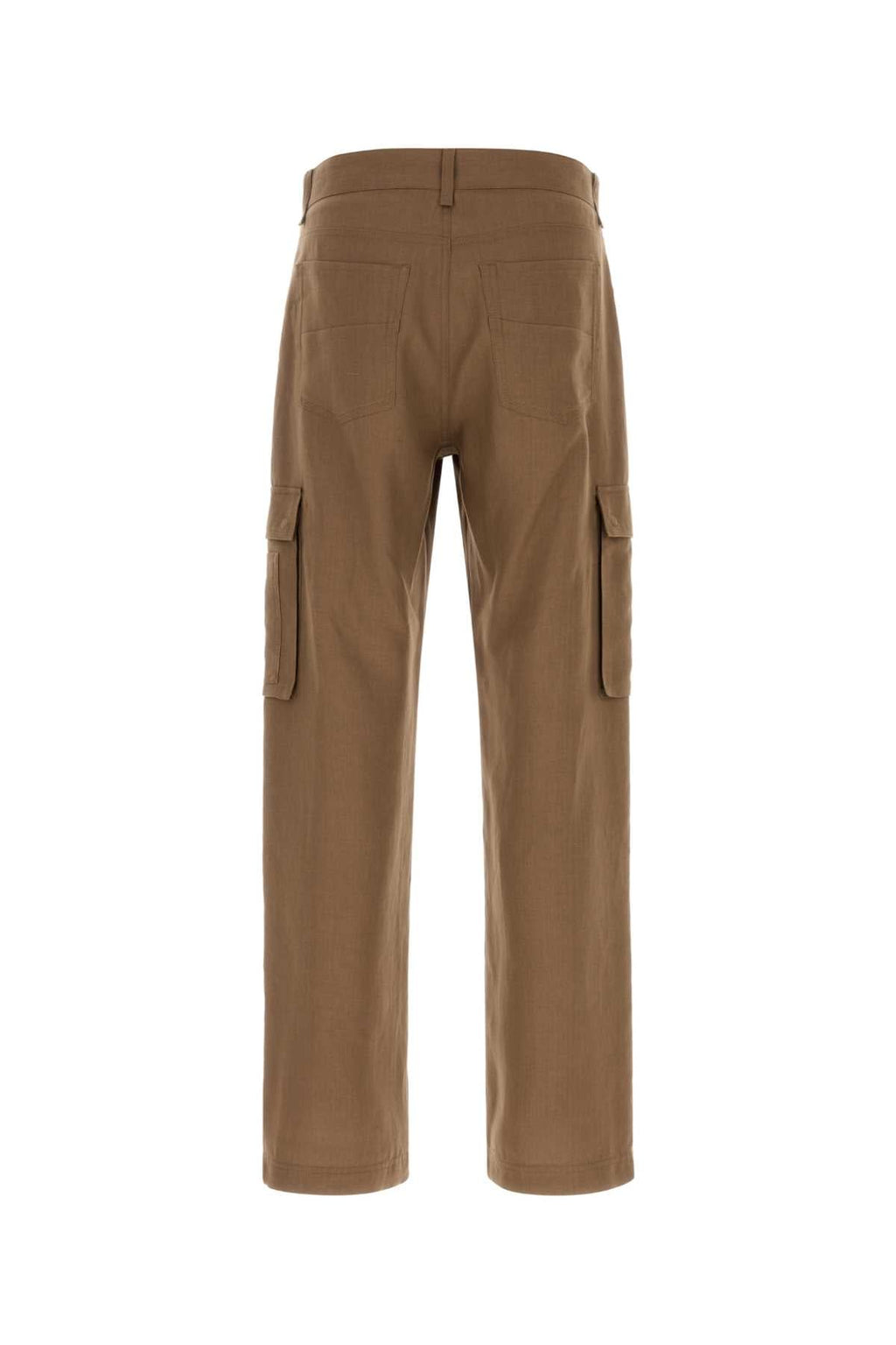 Fendi Men's Linen Trousers in Brown - view 2