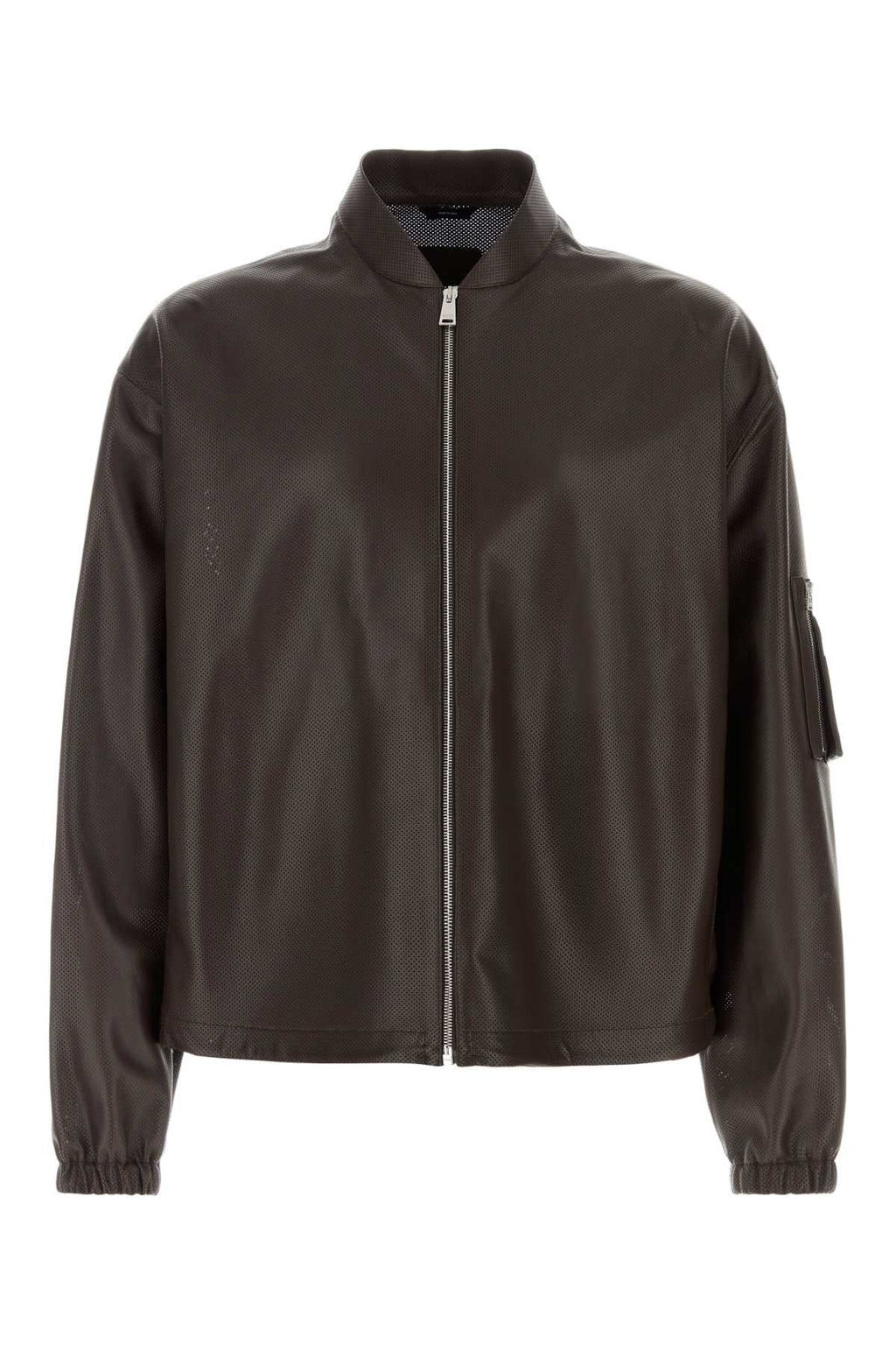 Fendi Men's Leather Blouson in Brown - view 1