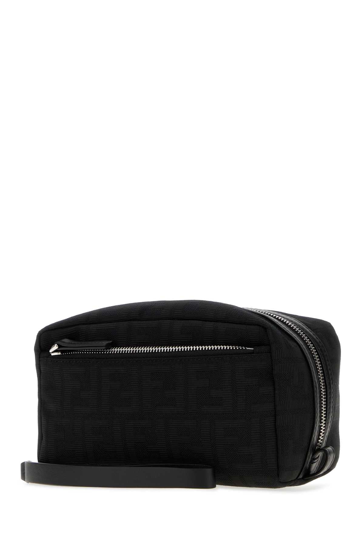 Fendi Men's Nylon Beauty Case with Double Zip in Black - view 2