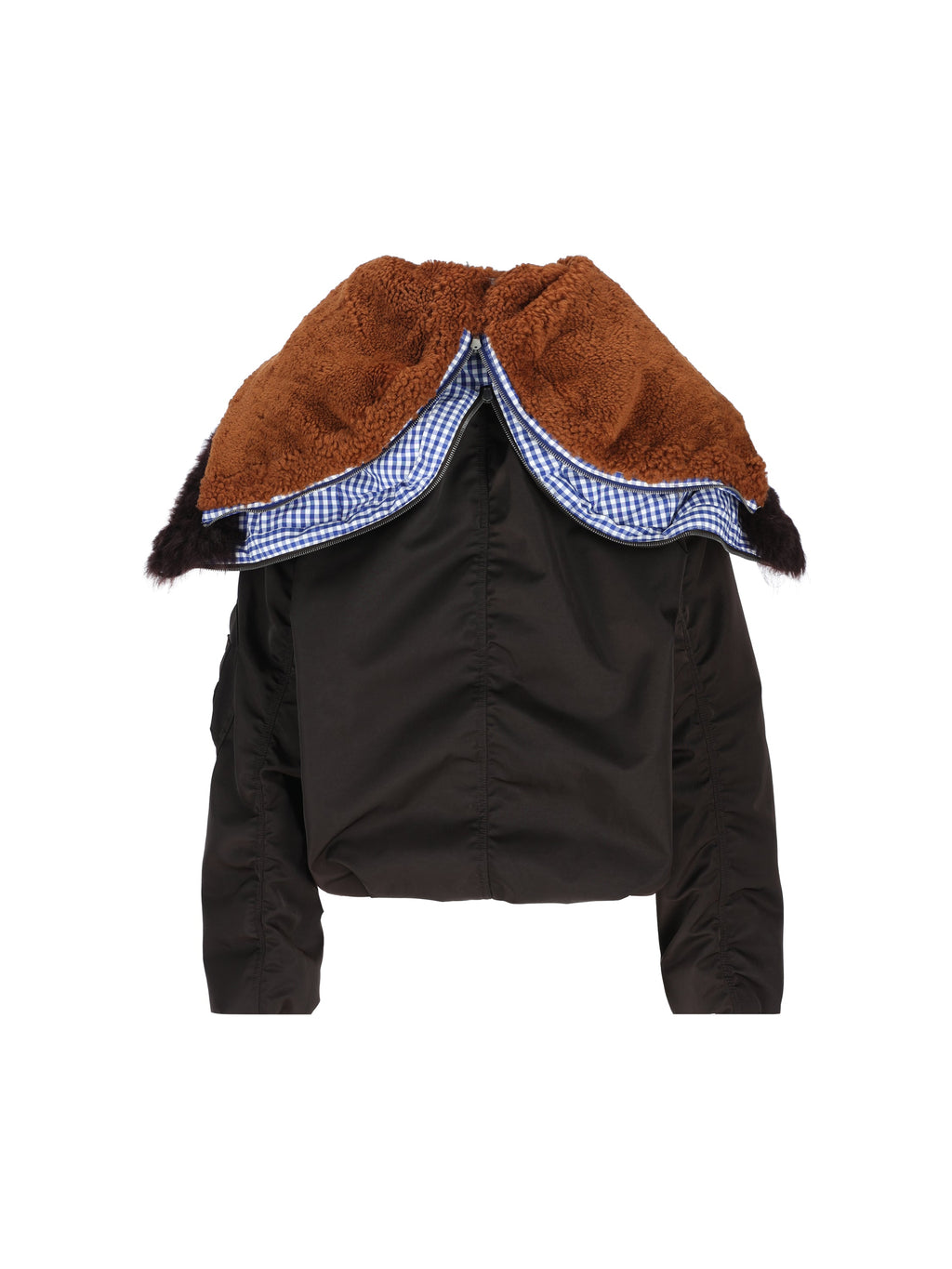Loewe Women's Technical Fabric Bomber Jacket in Brown - back view