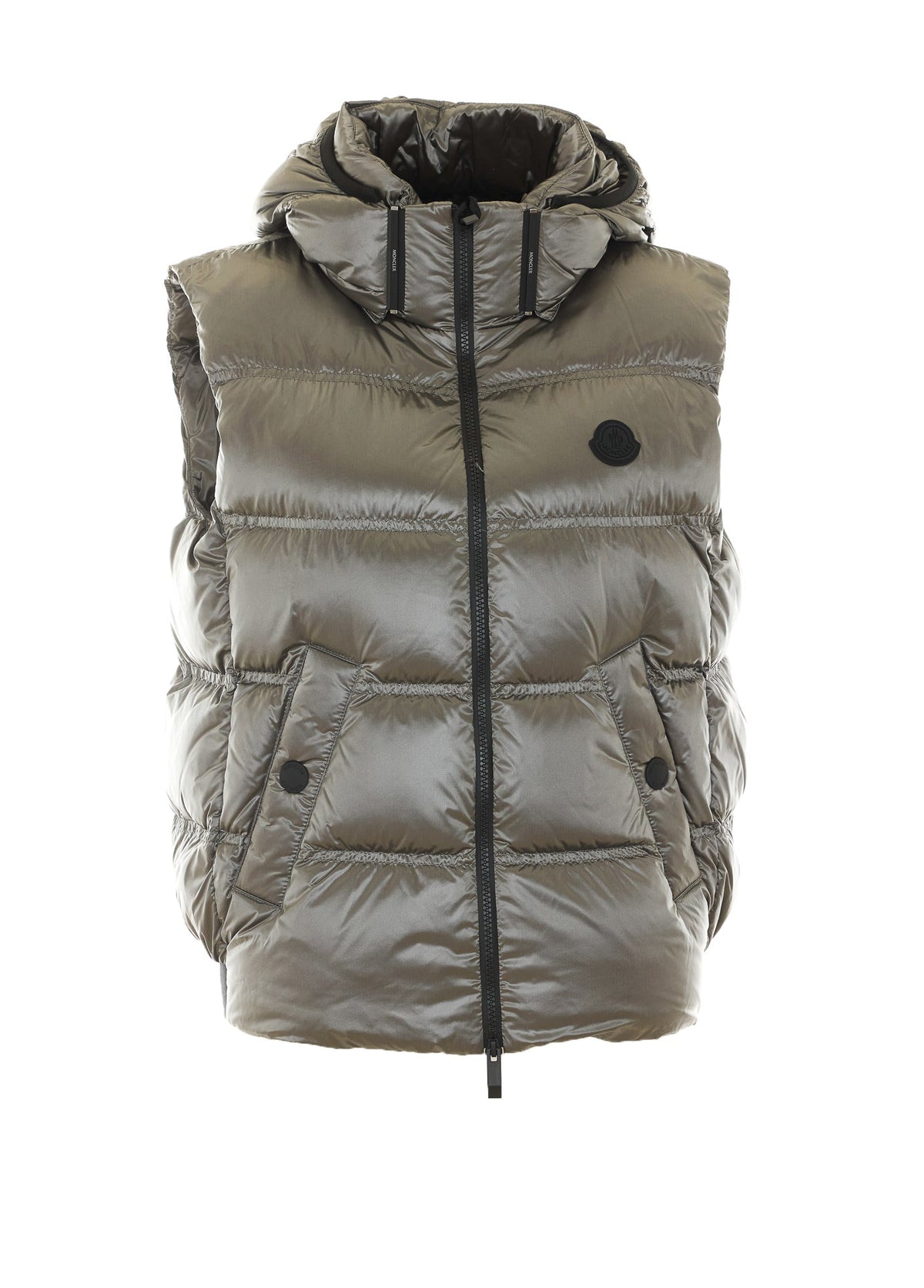 Moncler Women's Fluidite Vest in Grey Polyamide - view 1
