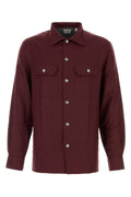 Brunello Cucinelli Men's Flannel Shirt in Burgundy - view 1