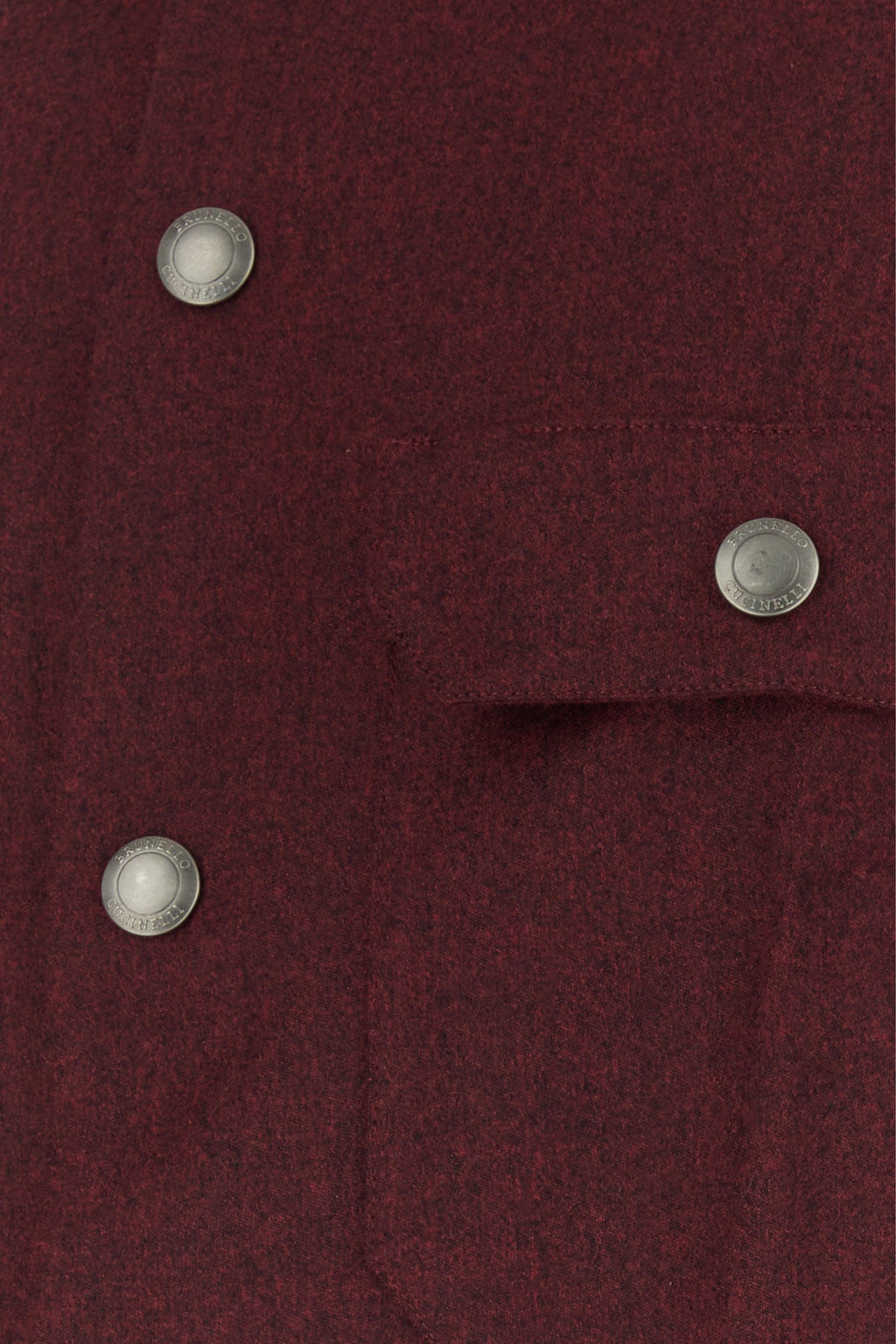 Brunello Cucinelli Men's Flannel Shirt in Burgundy - view 3