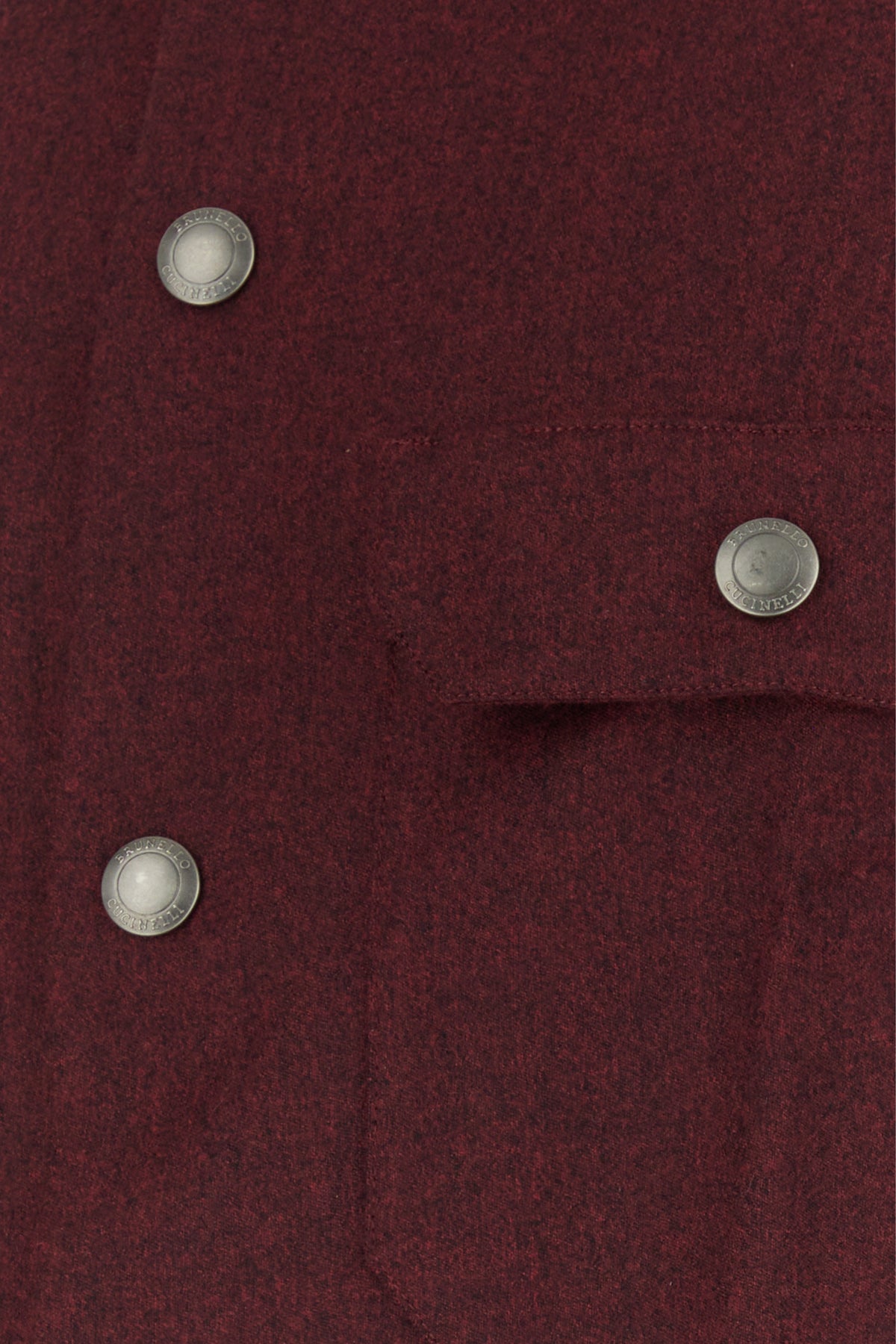 Brunello Cucinelli Men's Flannel Shirt in Burgundy - view 3