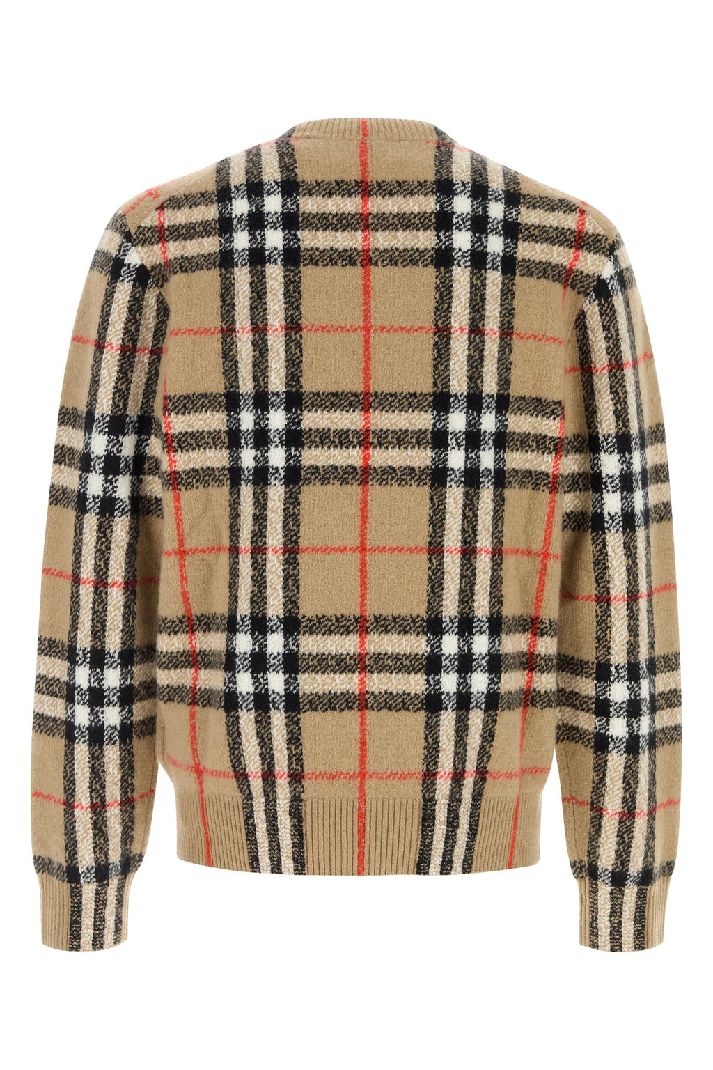 Burberry Men's Embroidered Cashmere Sweater in Camel - view 2