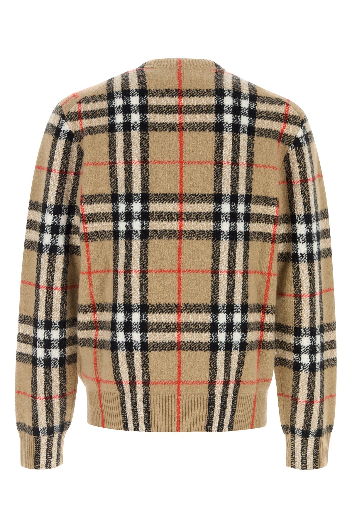 Burberry Men's Embroidered Cashmere Sweater in Camel - view 2