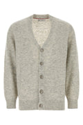 Brunello Cucinelli Men's Alpaca Cardigan in Melange Grey - view 1