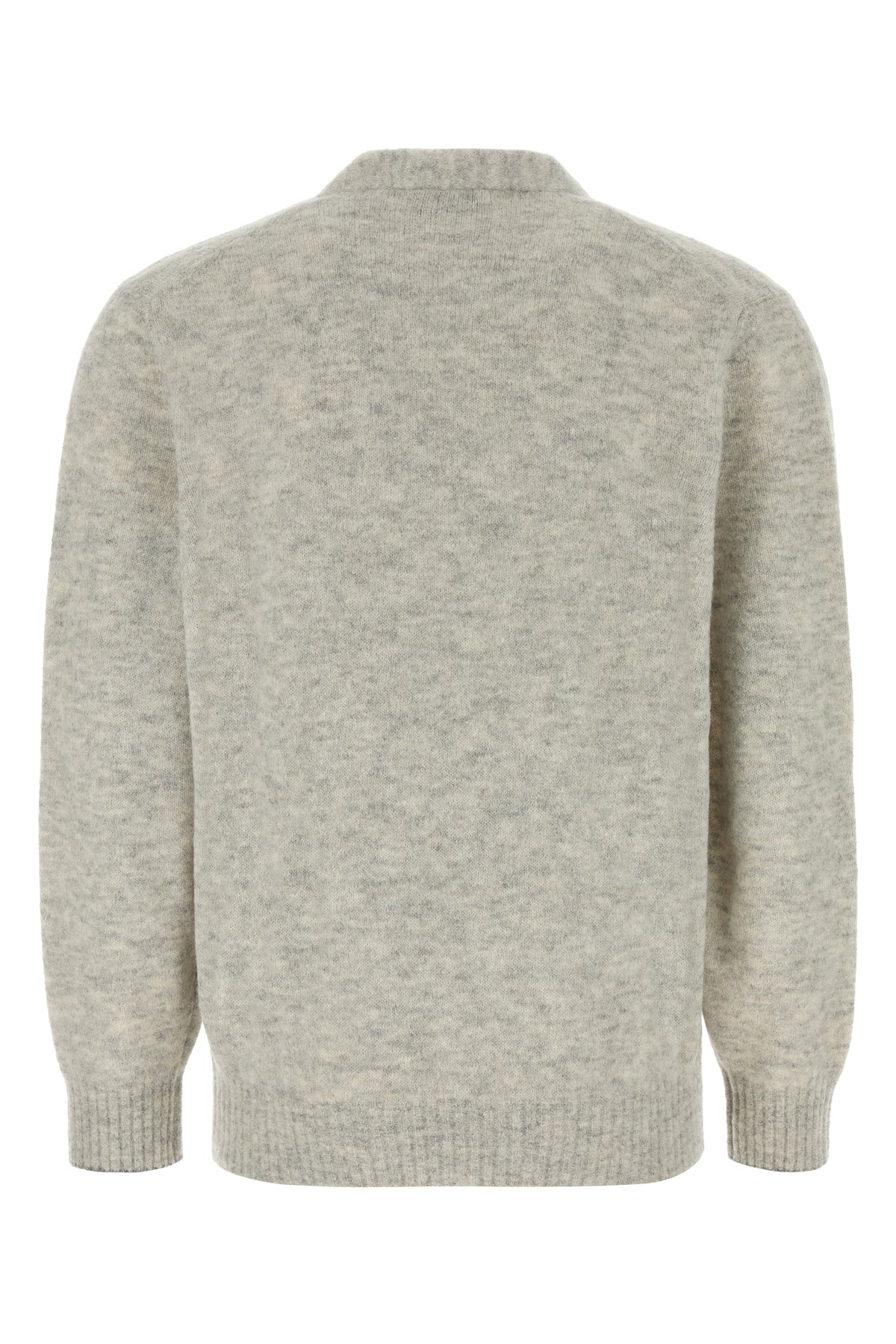 Brunello Cucinelli Men's Alpaca Cardigan in Melange Grey - view 2