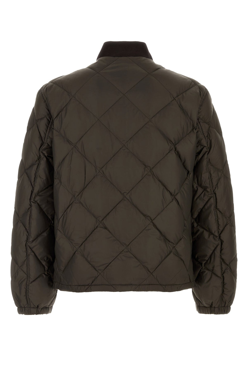 Prada Men's Polyester Down Jacket in Olive Green - view 2