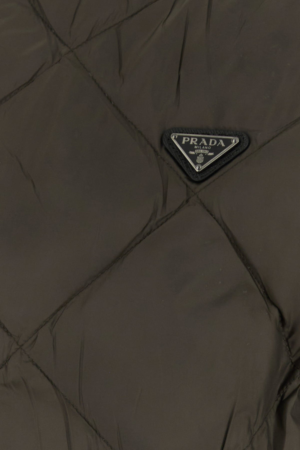 Prada Men's Polyester Down Jacket in Olive Green - view 3