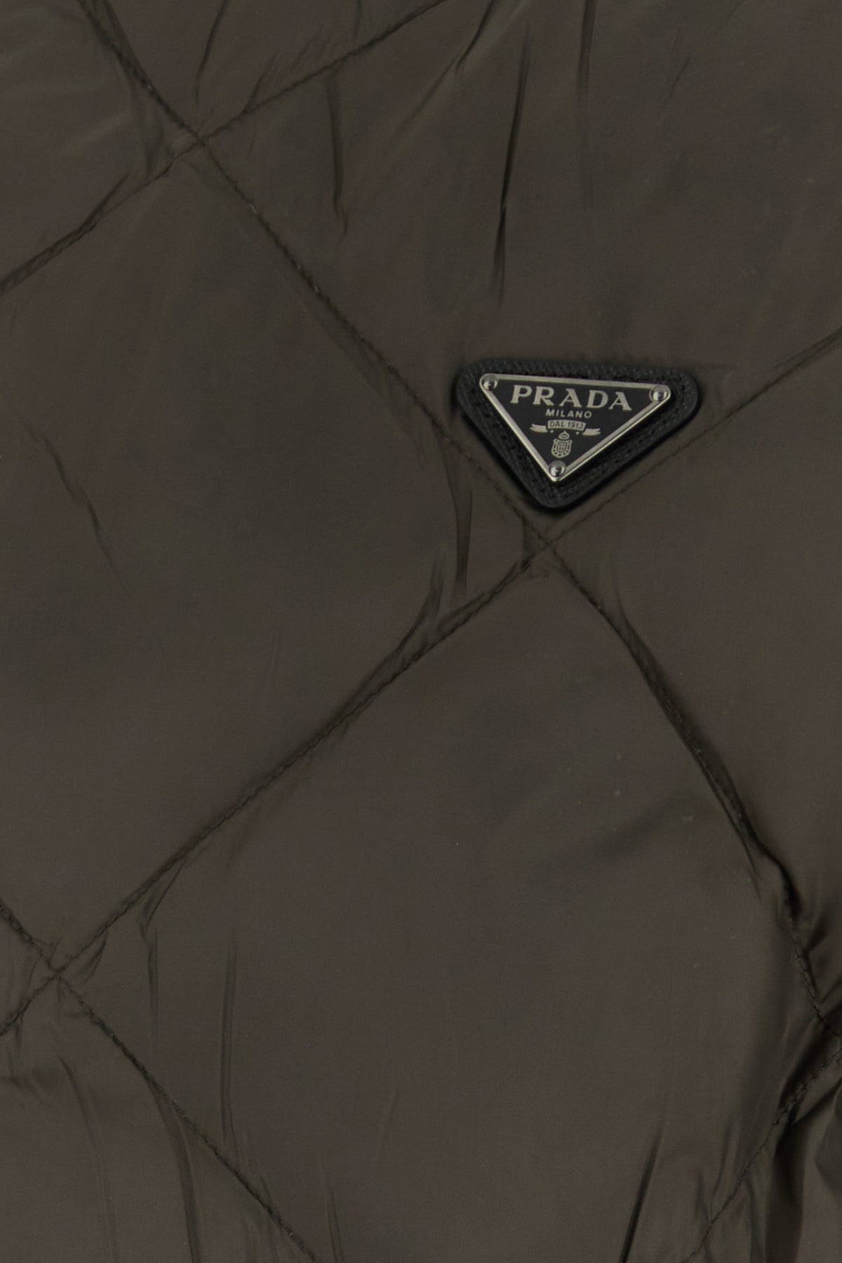 Prada Men's Polyester Down Jacket in Olive Green - view 3