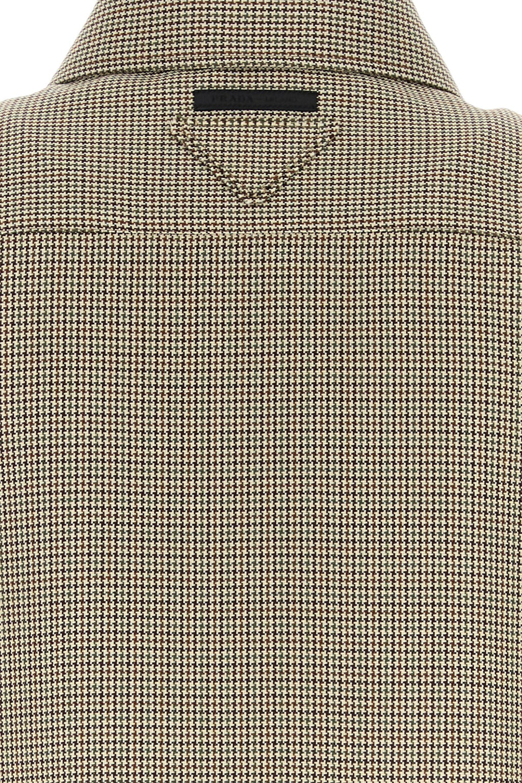 Prada Men's Embroidered Wool Shirt in Brown - view 3