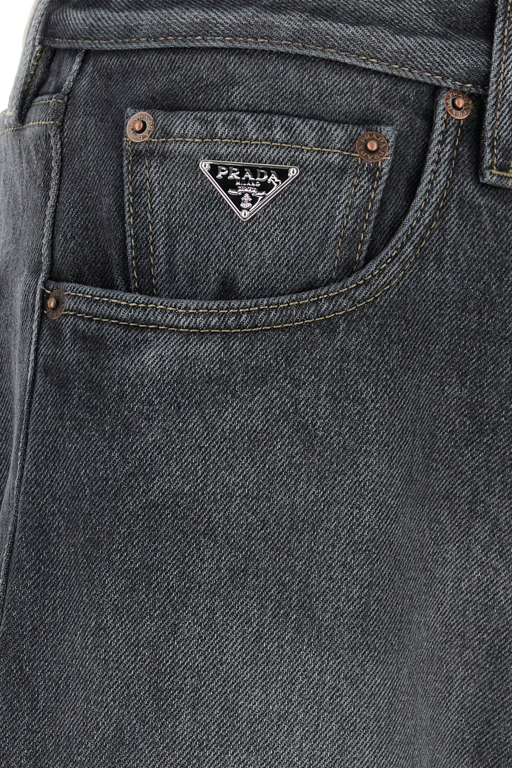 Prada Men's Denim Jeans in Slate - view 3