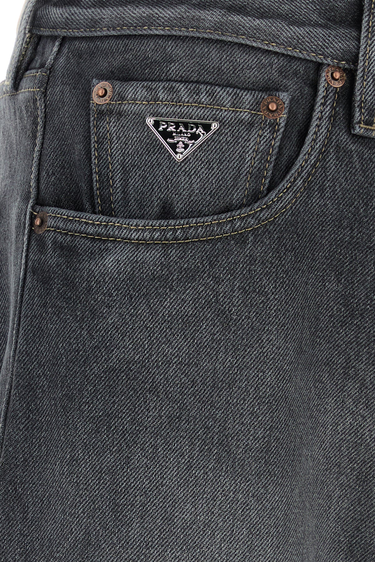 Prada Men's Denim Jeans in Slate - view 3