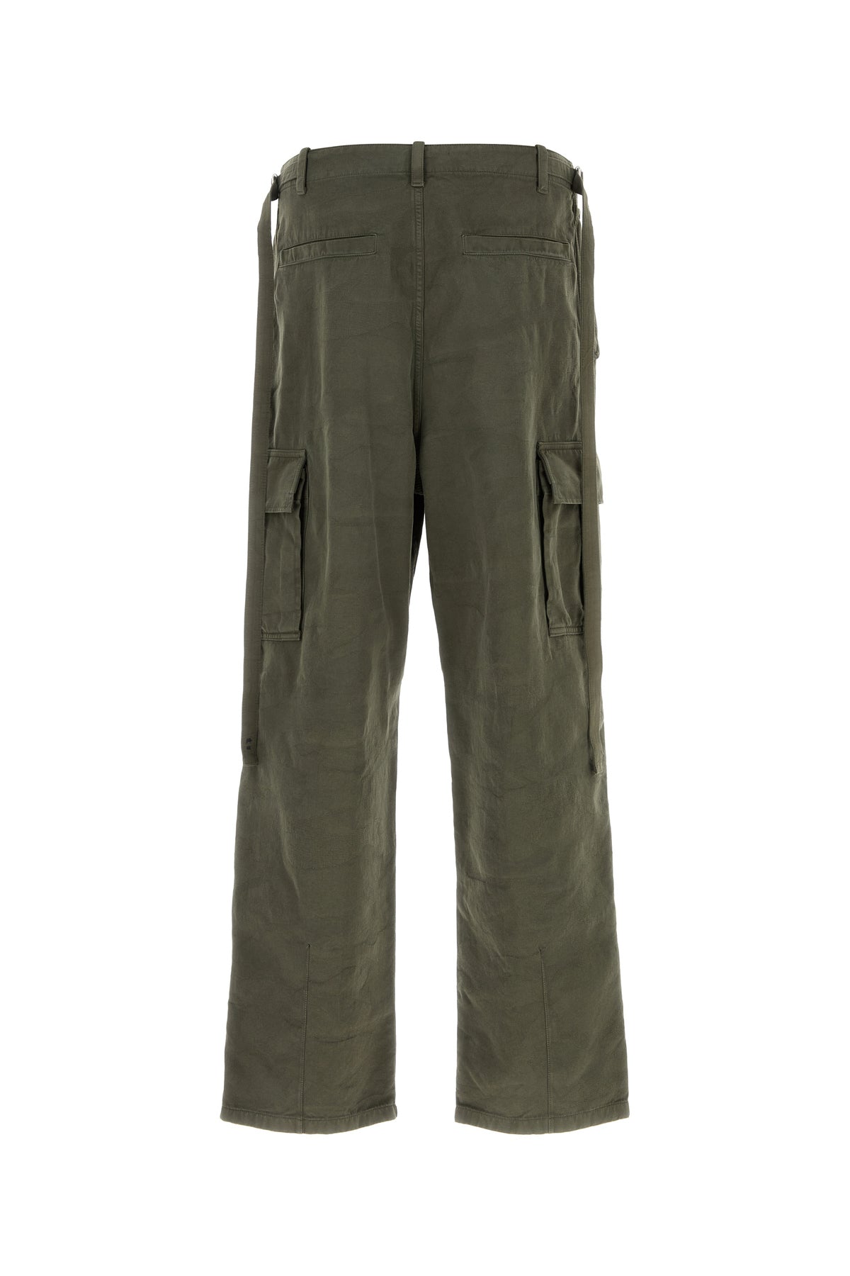 Fendi Men's Cotton Cargo Pant in Army Green - view 2
