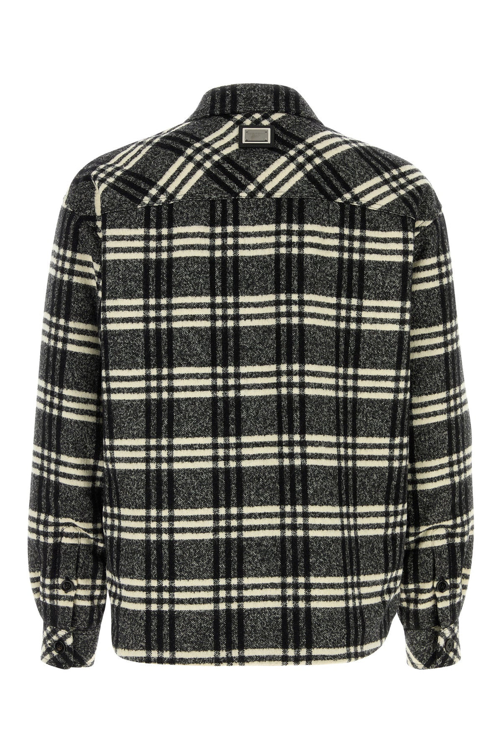 Dolce & Gabbana Men's Wool Overshirt in Black and White - view 2