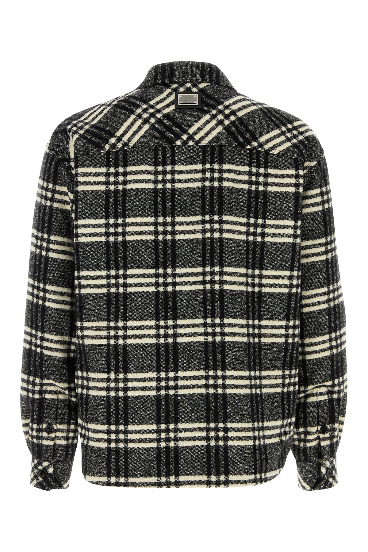 Dolce & Gabbana Men's Wool Overshirt in Black and White - view 2