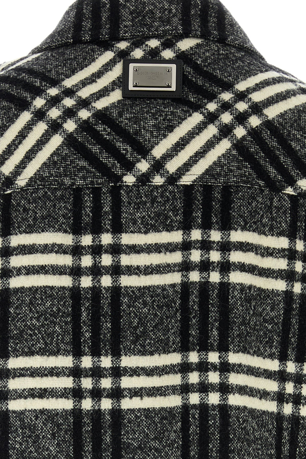Dolce & Gabbana Men's Wool Overshirt in Black and White - view 3