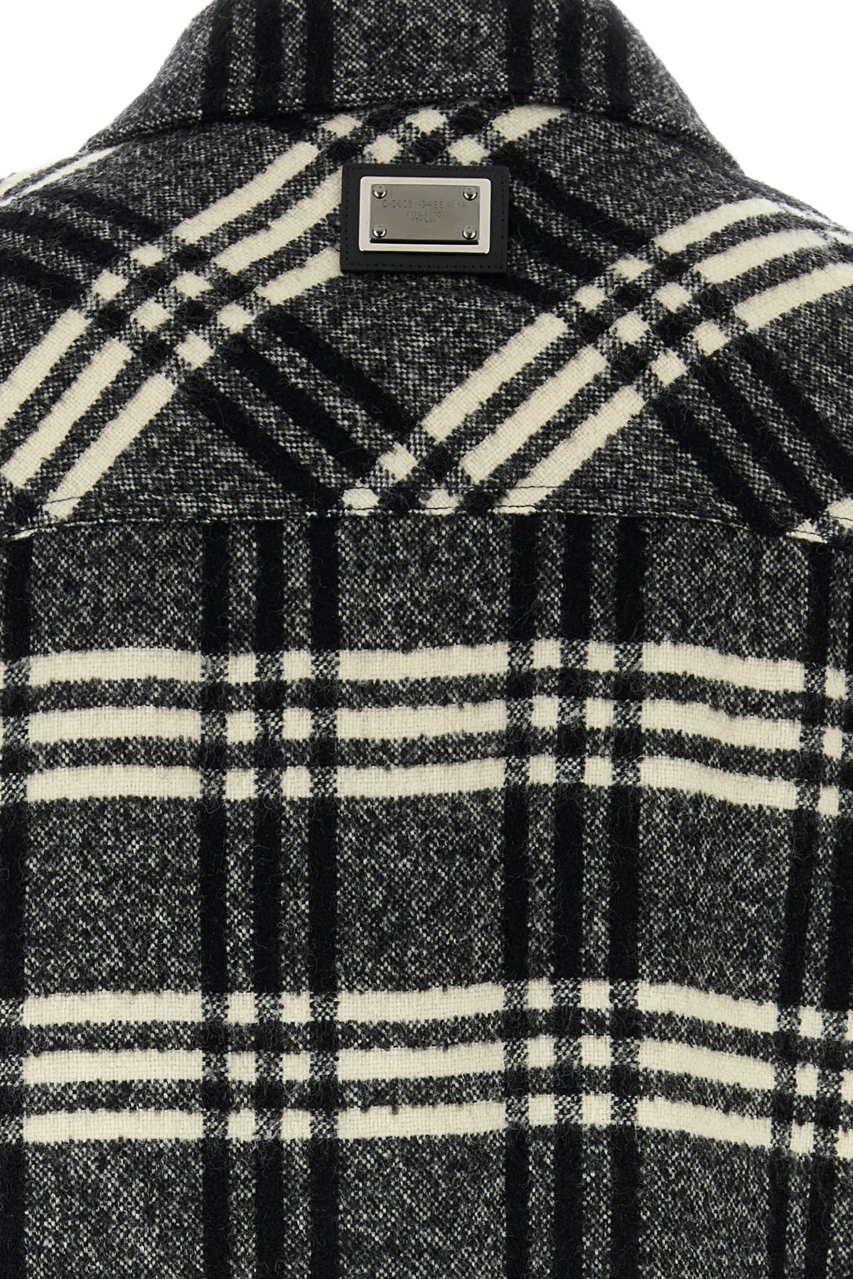 Dolce & Gabbana Men's Wool Overshirt in Black and White - view 3