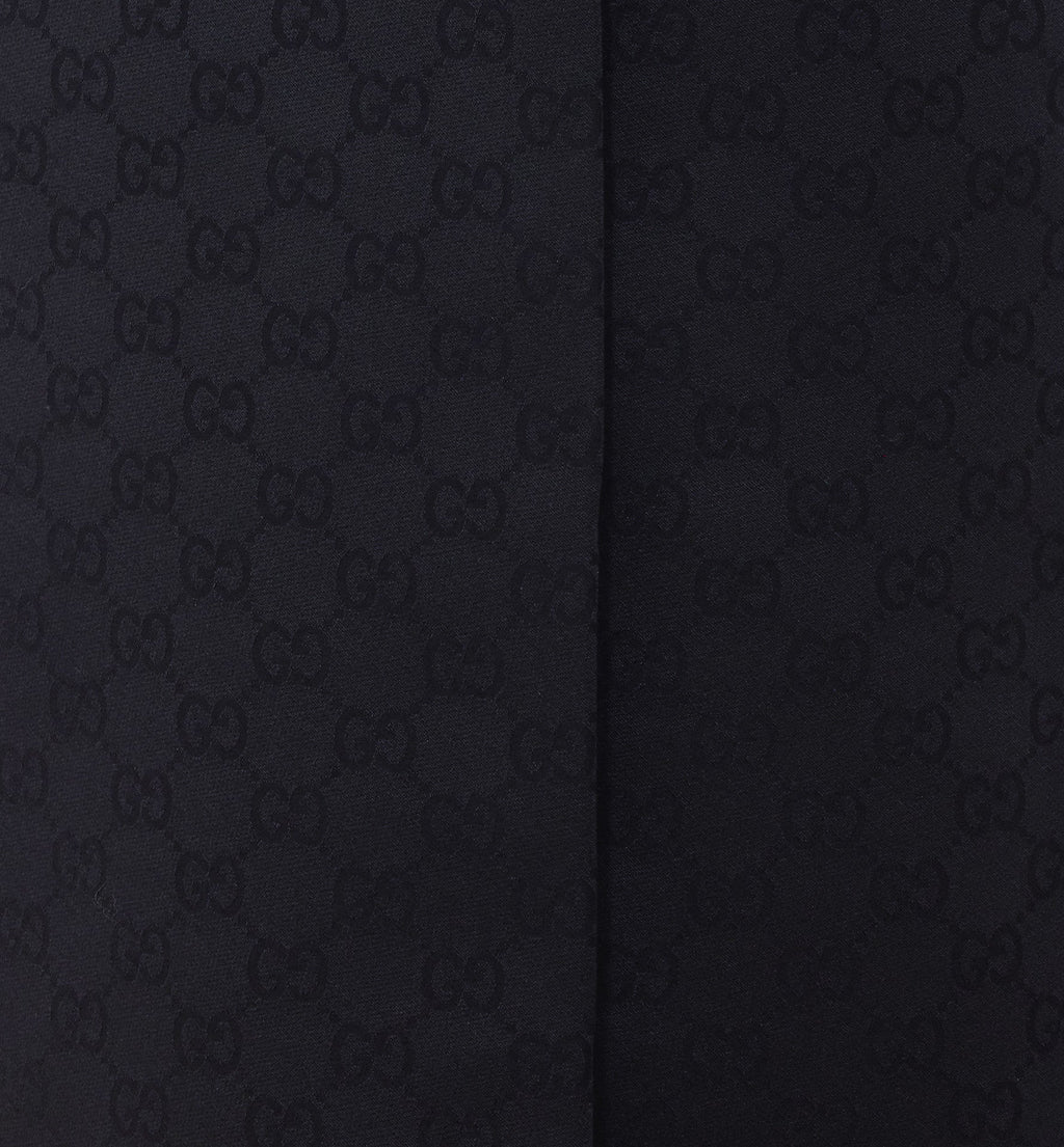 Gucci Women's Gg Viscose Jacquard Skirt in Black Silk - view 2