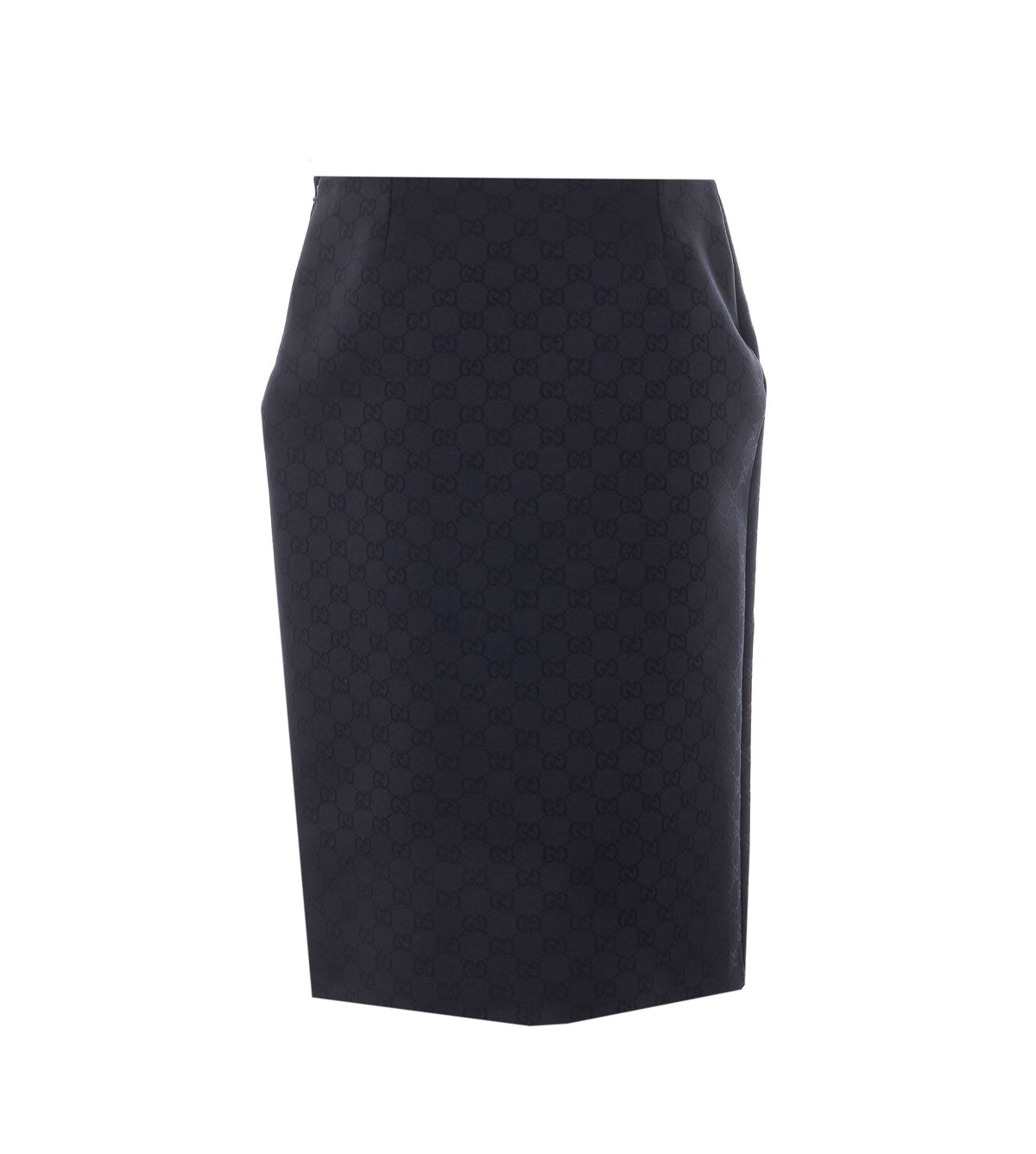 Gucci Women's Gg Viscose Jacquard Skirt in Black Silk - view 3