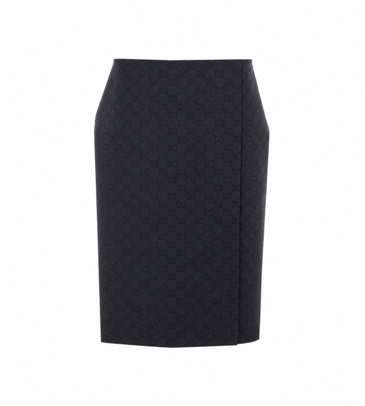 Gucci Women's Gg Viscose Jacquard Skirt in Black Silk - view 1