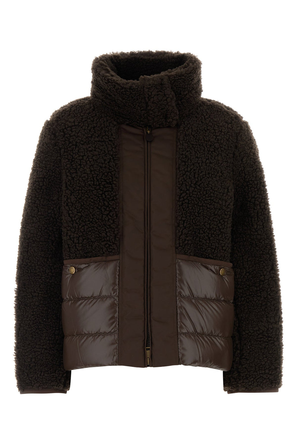 Moncler Women's Glorieux Teddy Down Jacket in Chocolate