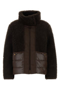 Moncler Women's Glorieux Teddy Down Jacket in Chocolate