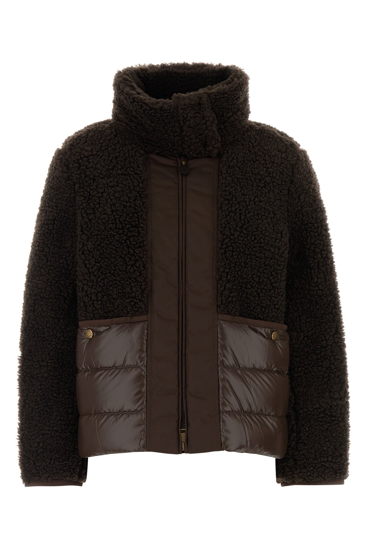 Moncler Women's Glorieux Teddy Down Jacket in Chocolate