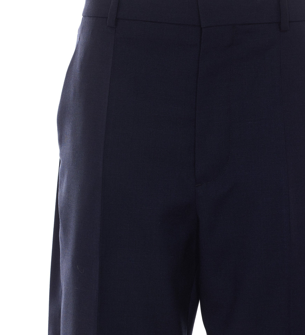 Bottega Veneta Women's Grain de Poudre Wool Pants in Blue - view 4