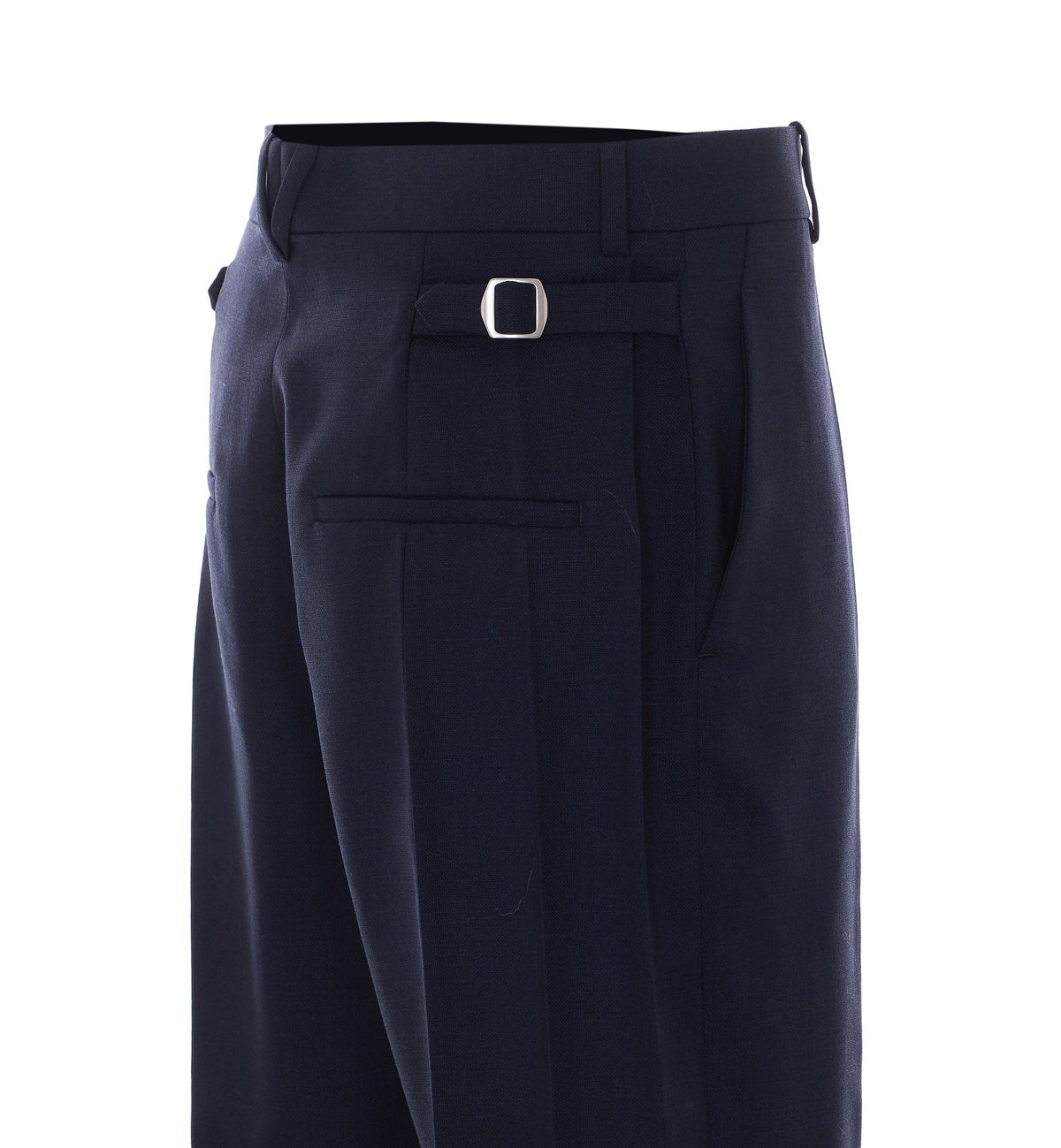 Bottega Veneta Women's Grain de Poudre Wool Pants in Blue - view 3