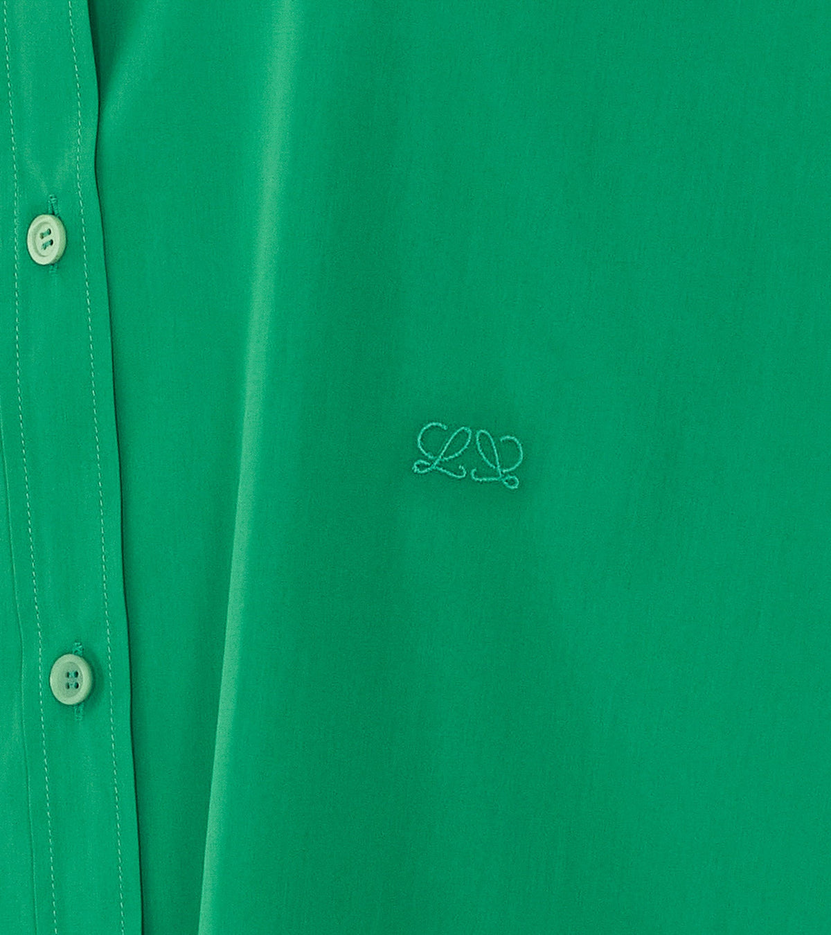 Loewe Women's Green Cotton Chemisier in Green - view 3