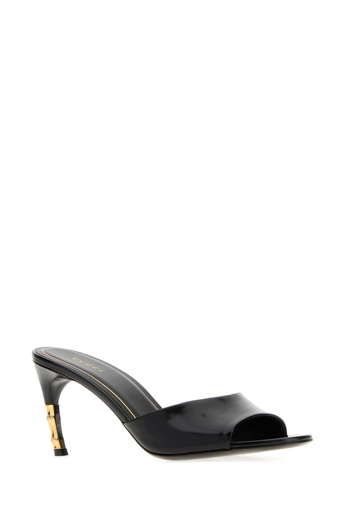 Gucci Women's Leather GG Slides in Black - view 2