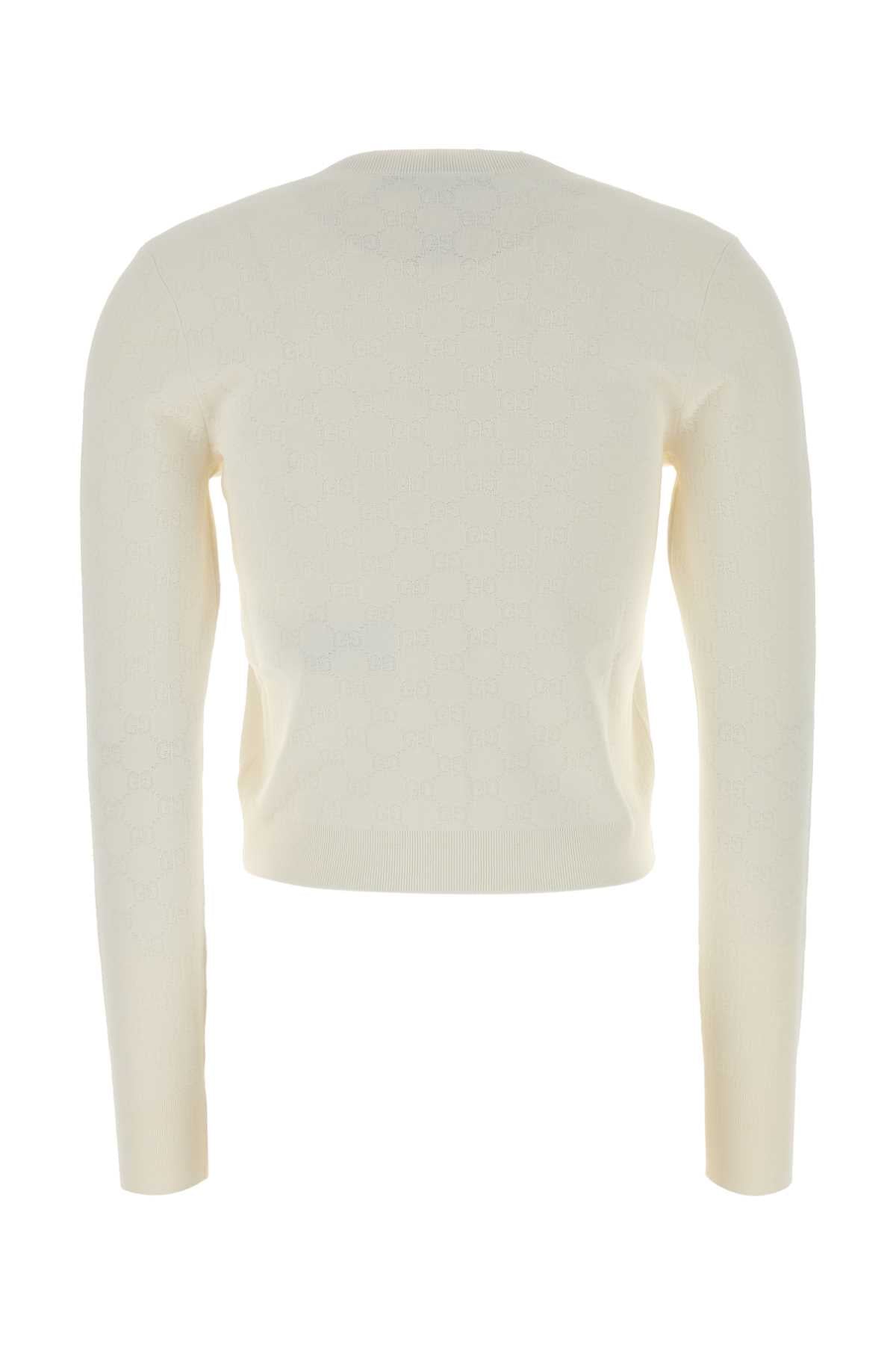 Gucci Women's Viscose Knit Cardigan in Cream - view 2