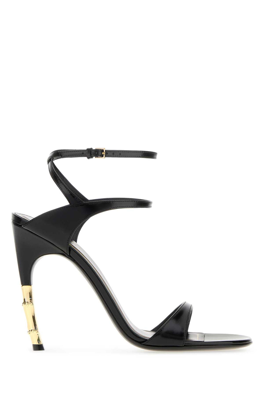 Gucci Women's Leather GG Ankle-Strap Sandals in Black - view 1