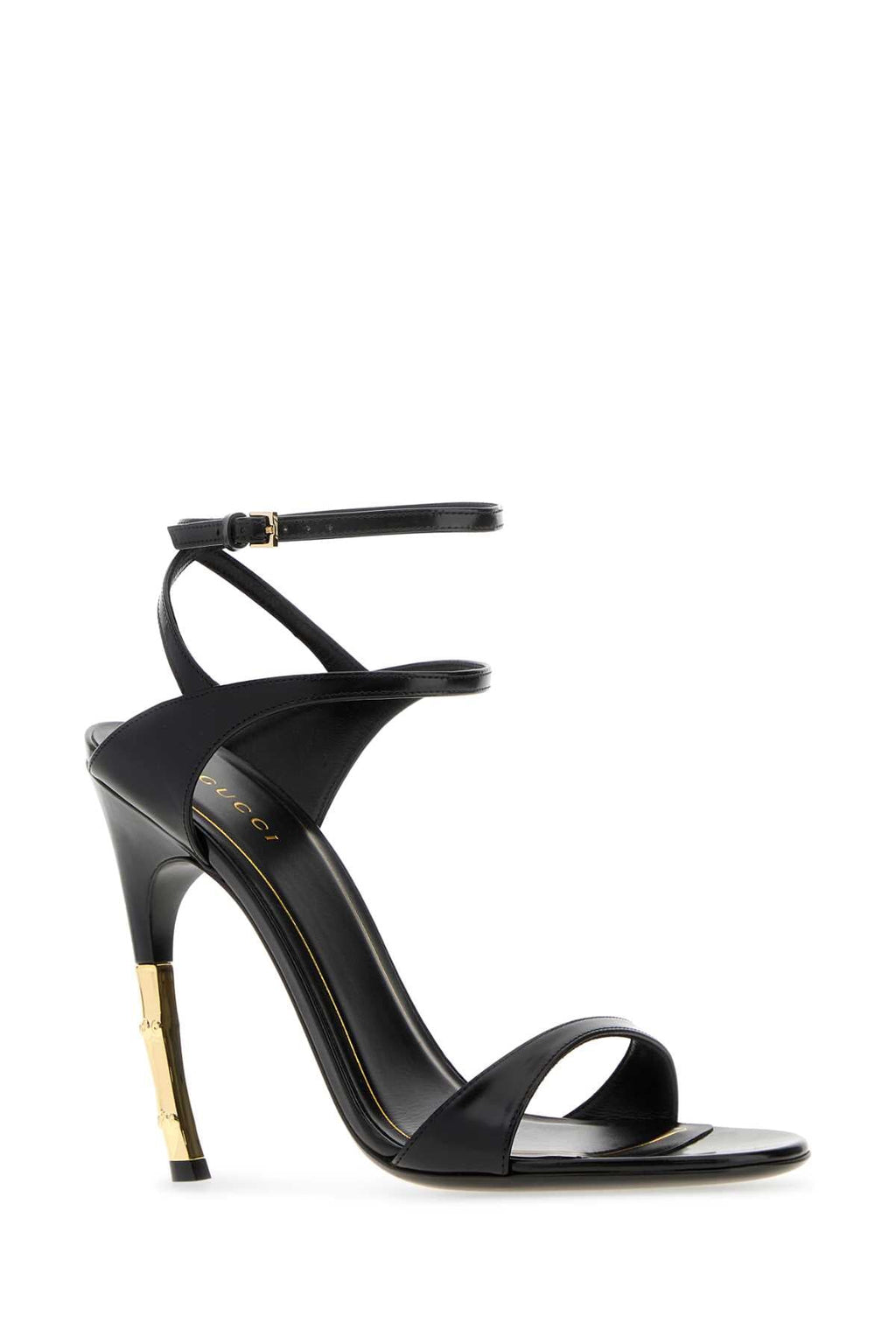 Gucci Women's Leather GG Ankle-Strap Sandals in Black - view 2