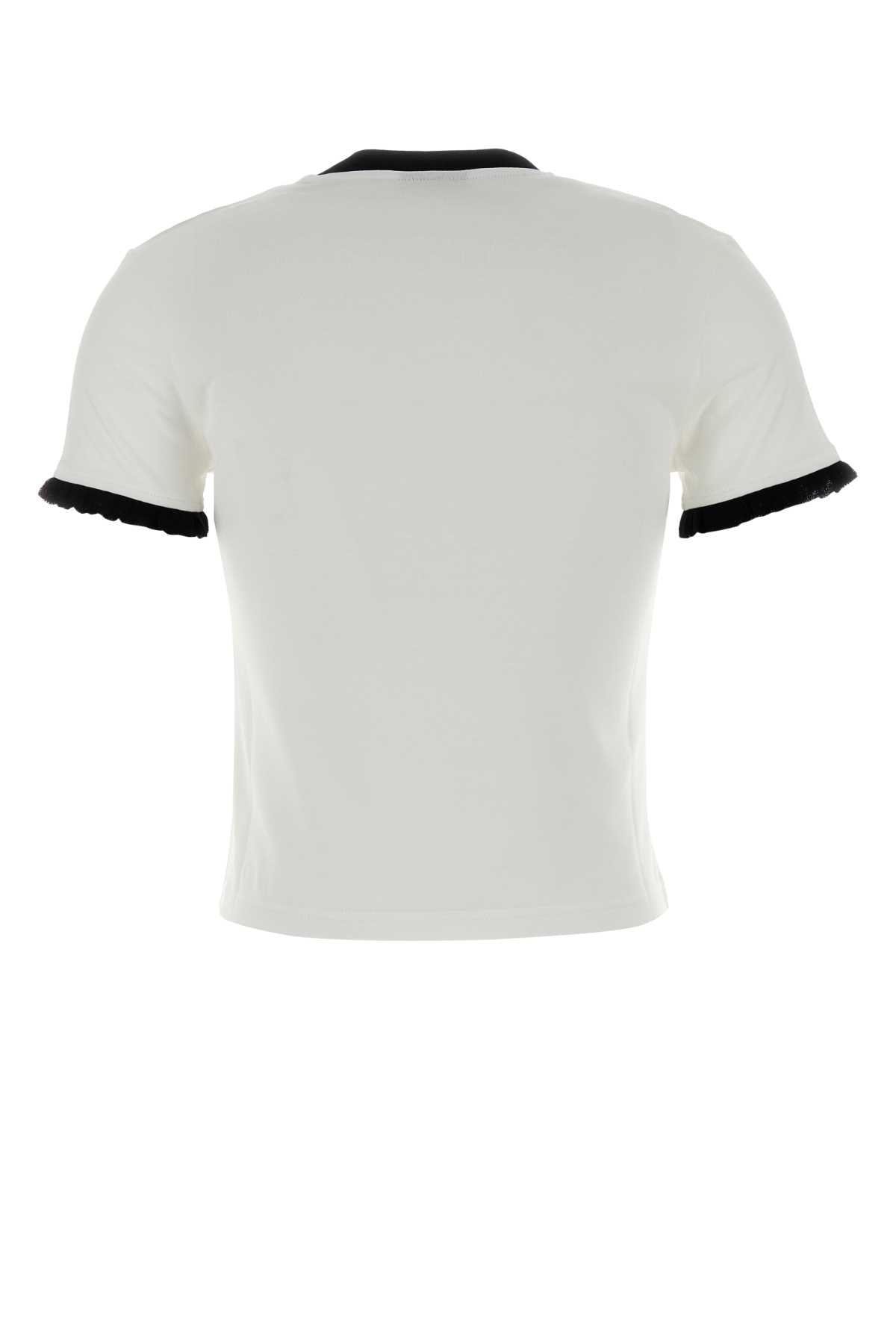 Gucci Women's Cotton T-Shirt with Gucci Print in Grey - view 2