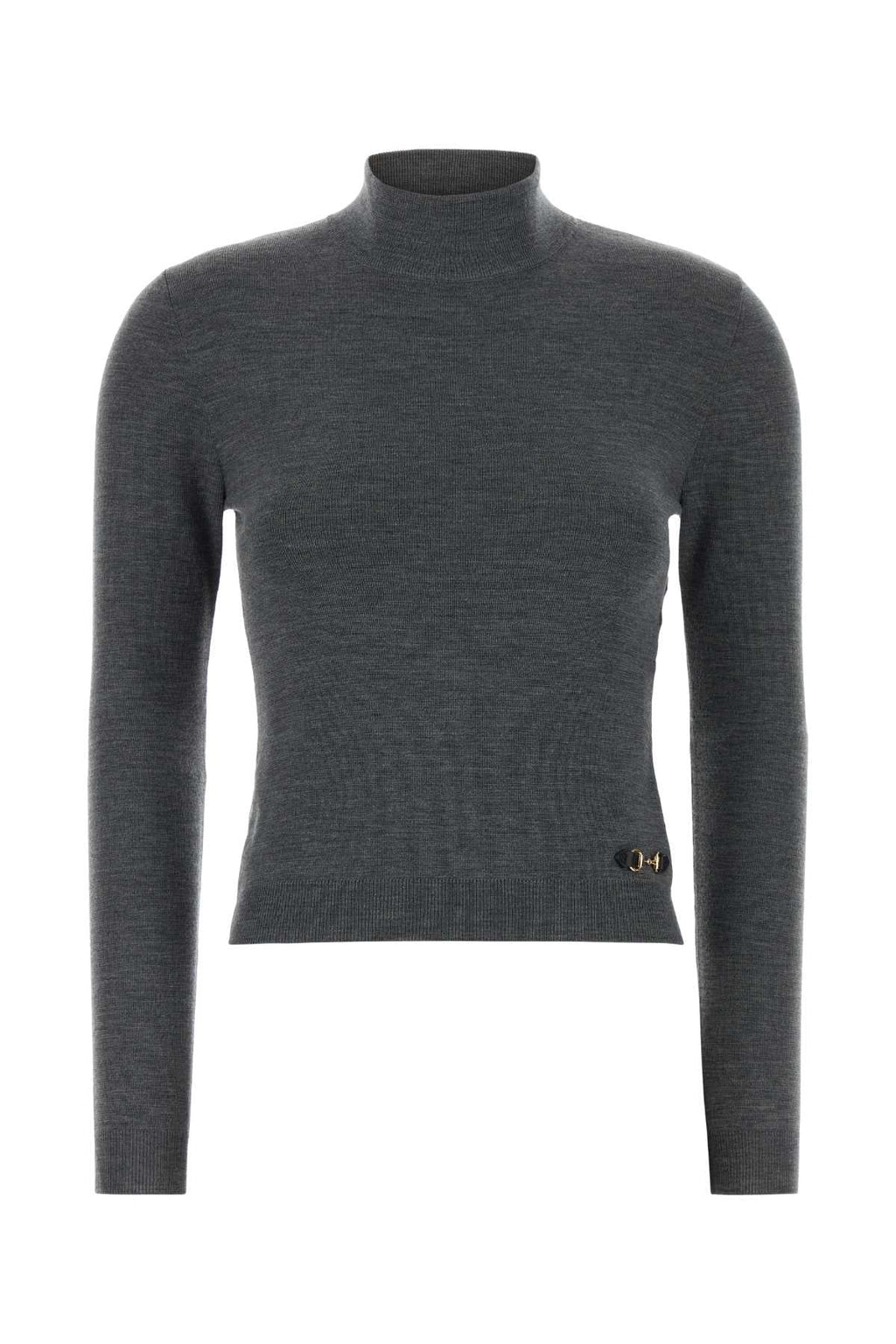 Gucci Women's Virgin Wool Knit Top in Grey - view 1