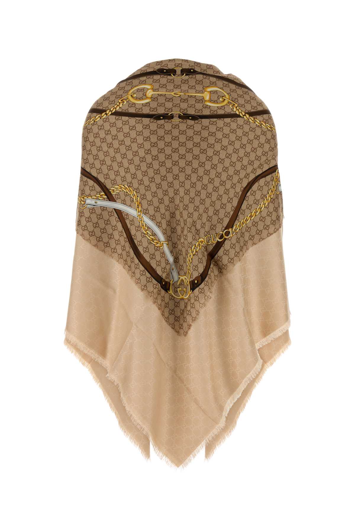 Gucci Women's Silk GG Poncho in Beige - view 2